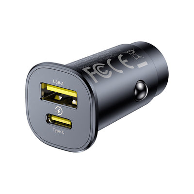 Baseus GoTrip USB-C / USB-A 30W Car Charger - Black