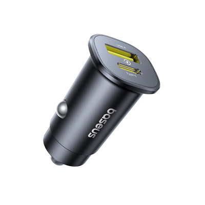 Baseus GoTrip USB-C / USB-A 30W Car Charger - Black