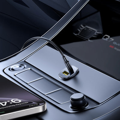 Baseus GoTrip USB-C / USB-A 30W Car Charger - Black