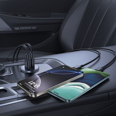 Baseus GoTrip USB-C / USB-A 30W Car Charger - Black