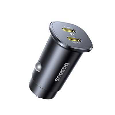 Baseus GoTrip 2 x USB-C 30W Car Charger - Black