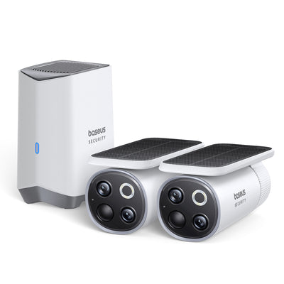 Baseus Security S1 Pro Dual 3K Outdoor Surveillance Kit (2 Cameras) – White