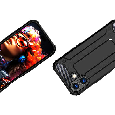 Hybrid Armor case for iPhone 17 - black — Hurtel