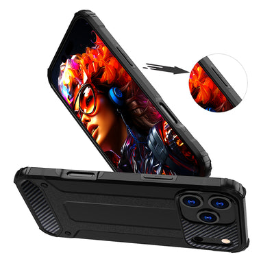 Hybrid Armor Case for iPhone 17 Pro - Black — Hurtel