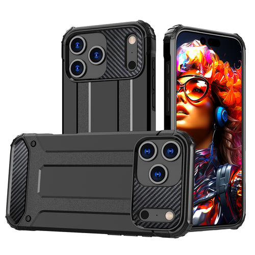 Hybrid Armor Case for iPhone 17 Pro Max - Black — Hurtel