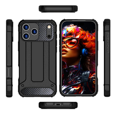 Hybrid Armor Case for iPhone 17 Pro Max - Black — Hurtel