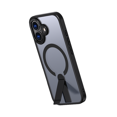 Hybrid Armor X case for iPhone 17 with MagSafe-compatible stand - black — Hurtel