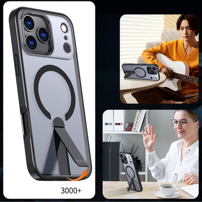 Hybrid Armor X Case for iPhone 17 Pro Max with Stand, Compatible with MagSafe - Black — Hurtel