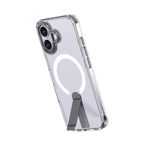 Hybrid Armor X Case for iPhone 17 with Stand, Compatible with MagSafe - Transparent — Hurtel