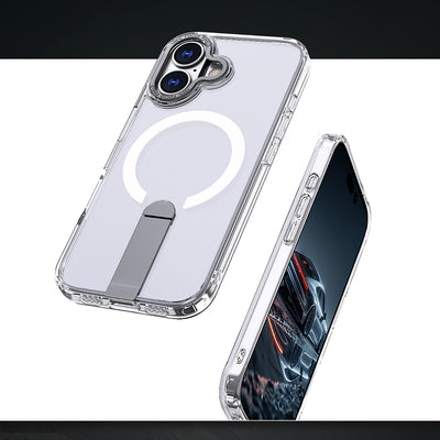 Hybrid Armor X Case for iPhone 17 with Stand, Compatible with MagSafe - Transparent — Hurtel