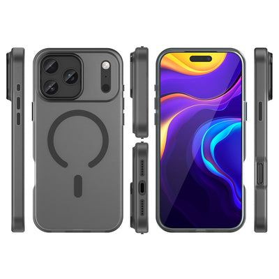 Magnetic Abrasive iPhone 17 Pro Case Compatible with MagSafe - Matte Black — Hurtel