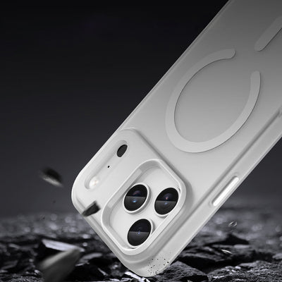 Magnetic Abrasive iPhone 17 Pro Case Compatible with MagSafe - Matte White — Hurtel