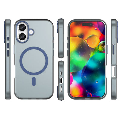 Magnetic Abrasive iPhone 17 Case Compatible with MagSafe - Matte Blue — Hurtel