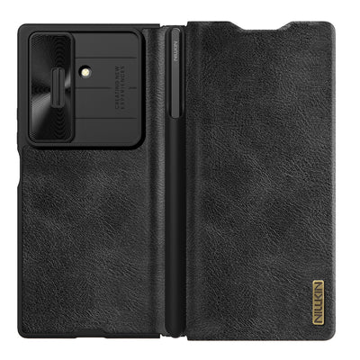 Nillkin Qin Pro Case for Samsung Galaxy Z Fold 7 with S Pen Space - Black