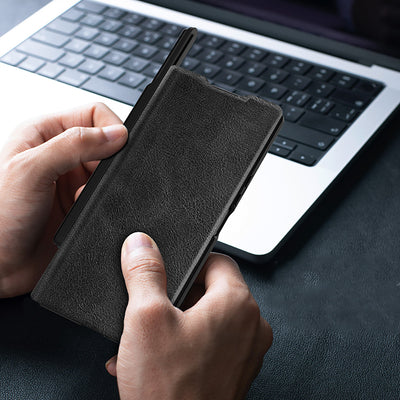 Nillkin Qin Pro Case for Samsung Galaxy Z Fold 7 with S Pen Space - Black