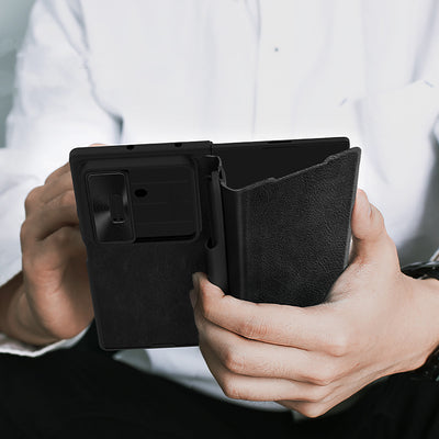 Nillkin Qin Pro Case for Samsung Galaxy Z Fold 7 with S Pen Space - Black