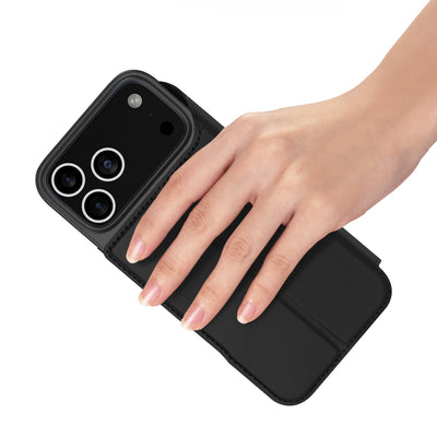 Dux Ducis Skin Pro Case for iPhone 17 Pro Max with Flip and Card Slot - Black