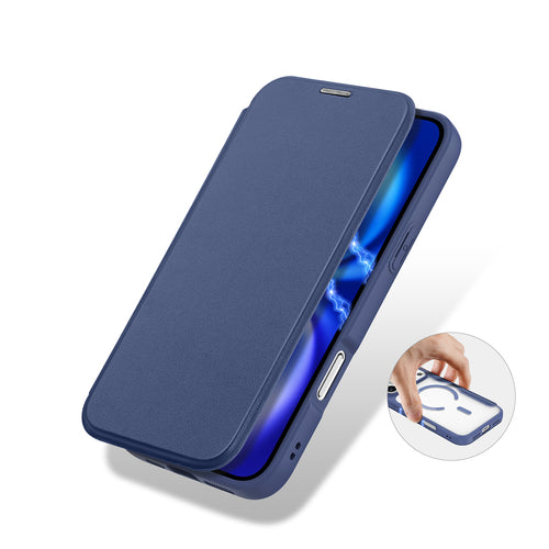 Dux Ducis Skin X Pro iPhone 17 Pro Max Case with Wallet, MagSafe Compatible - Blue