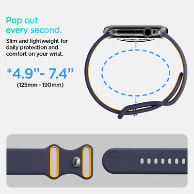 Spigen Nano Pop Strap for Apple Watch 40/41/42 mm - Navy Blue/Orange