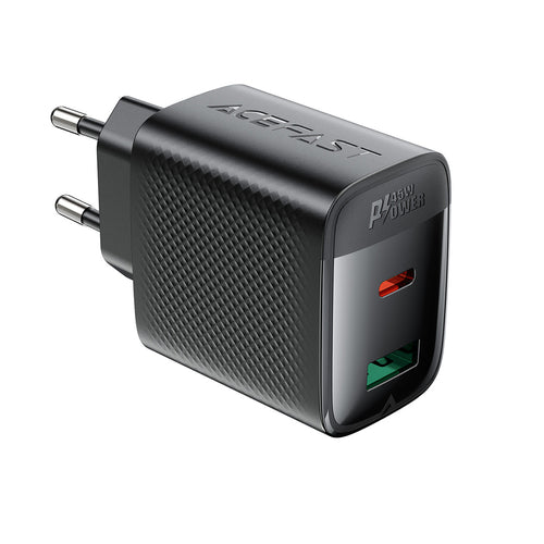 Acefast A106 GaN PD 45W USB-C USB-A Wall Charger - Black