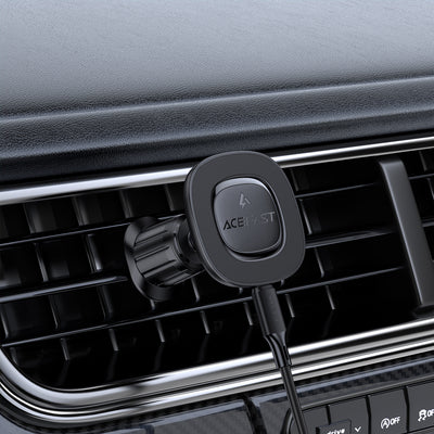 Acefast D46 Magnetic Air Vent Mount with Wireless Charger - Black