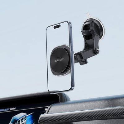 Acefast D42 Magnetic Dashboard Mount with Wireless Charger, MagSafe Compatible - Black