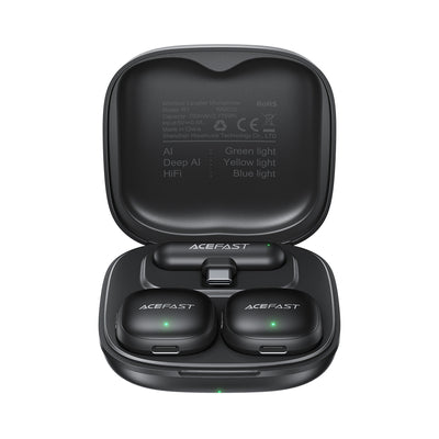 Acefast R1 Wireless Lavalier Microphones 2 pcs - Black