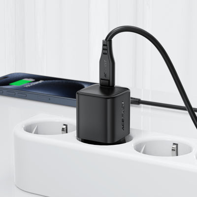 Acefast A117 GaN PD 20W USB-C Wall Charger - Black
