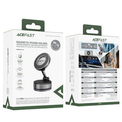 Acefast E28 Magnetic Dashboard/Windshield Suction Cup Holder - Black