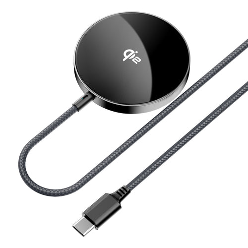 Acefast E24 Qi2 15W Magnetic Inductive Charger with 1.2m USB-C Cable - Black