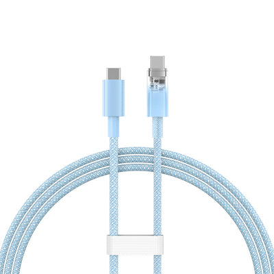Baseus Explorer 100W USB-C - USB-C Cable with Intelligent Temperature Sensor 1m - Blue