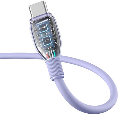 Baseus Pudding 100W USB-A - USB-C Cable 2m - Purple