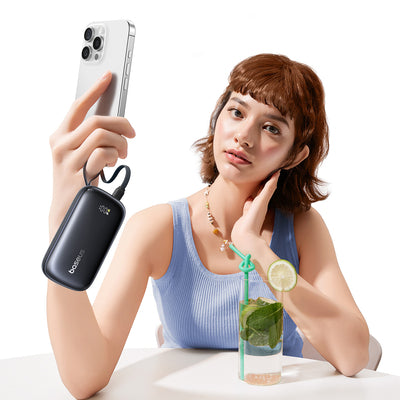 Baseus EnerFill FC21 QPow3 Ultra 10000mAh 22.5W Power Bank with Digital Display and Detachable Cable - Black