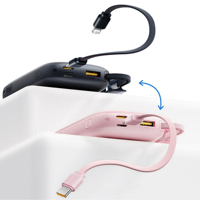 Baseus EnerFill FC21 QPow3 Ultra 10000mAh 22.5W Power Bank with Digital Display and Detachable Cable - Black