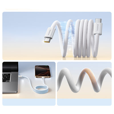 Baseus Dynamic 4 Pro 100W USB-C - USB-C Magnetic Cable 1m - White