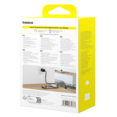 Baseus Palm 20W USB-C USB-A Wall Charger - Black