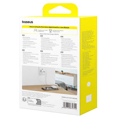 Baseus Palm 20W USB-C USB-A Wall Charger - White