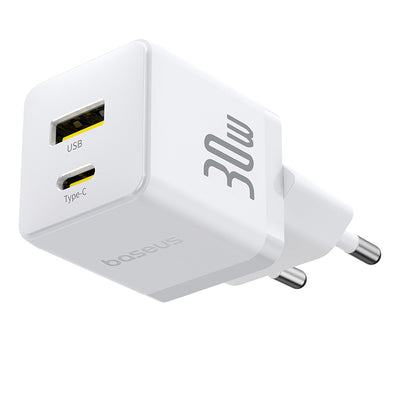 Baseus Palm 30W USB-C USB-A Wall Charger - White