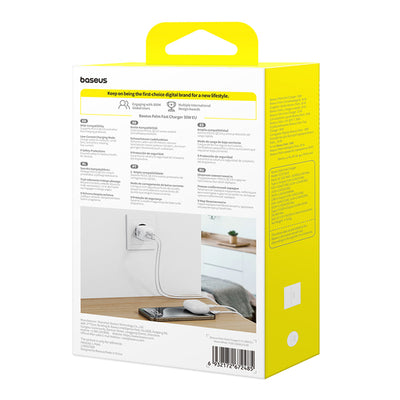 Baseus Palm 30W USB-C USB-A Wall Charger - White