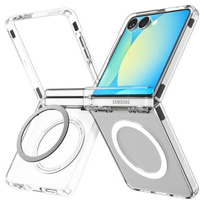 Spigen Ultra Hybrid Pro Mag MagSafe Case for Samsung Galaxy Z Flip 7 - Clear and White