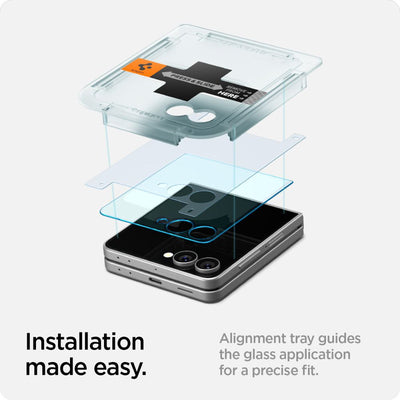 Spigen Glas.TR EZ Fit HD Tempered Glass 2-pack for Samsung Galaxy Z Flip 7 - Transparent