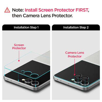 Spigen Optik Pro HD Glas.TR EZ Fit 2-pack Camera Protector for Samsung Galaxy Z Flip 7 - Black