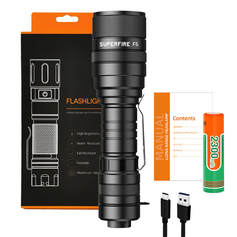 Flashlight Superfire F5, 1100lm, USB - Product Image 2