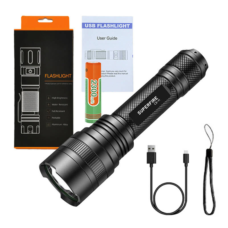 Flashlight Superfire C8-H, 1200lm, USB - Product Image 2