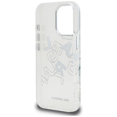 Karl Lagerfeld IML Sketched Graphic Case for iPhone 16 Pro - Clear