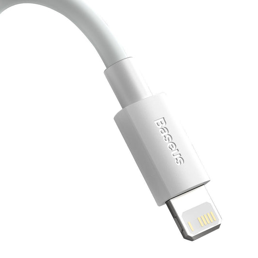 Baseus Simple Wisdom Data Cable Kit USB to Lightning 2.4A (2PCS/Set）1.5m White - Product Image 2