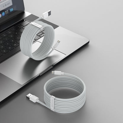 Baseus Simple Wisdom Data Cable Kit USB to Lightning 2.4A (2PCS/Set）1.5m White - Product Image 5