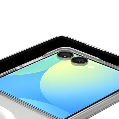 Spigen AirSkin Mag MagSafe Case for Samsung Galaxy Z Flip 7 - Clear and White