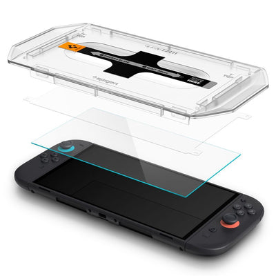 Spigen Glas.Tr ”EZ FIT” Tempered Glass 2-pack for Nintendo Switch 2 - Transparent