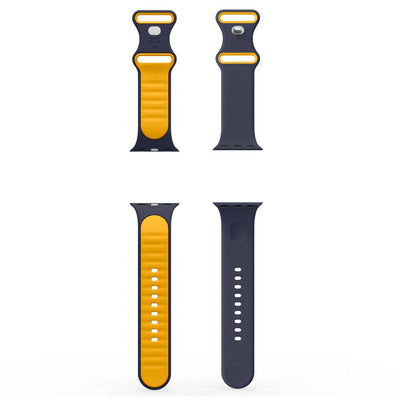 Spigen Nano Pop Strap for Apple Watch 44 / 45 / 46 / 49 mm - Navy Blue and Yellow